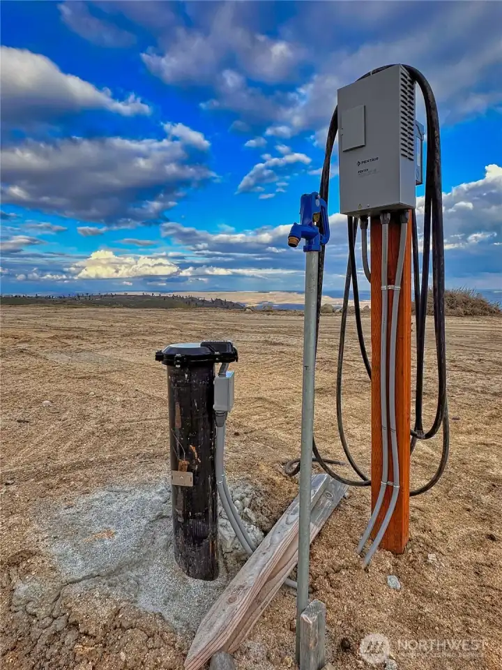 4+gpm well, pump & frost-free spigot on site