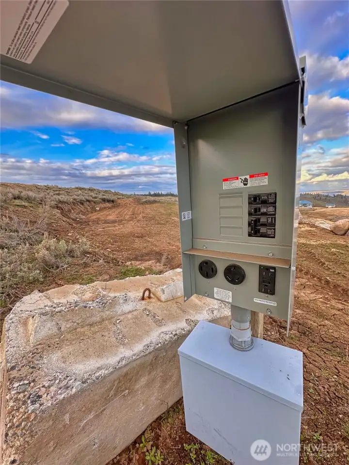 RV plugs also installed on lower leveled tier for your immediate use.