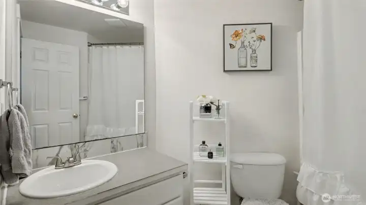 Upstairs guest bathroom.