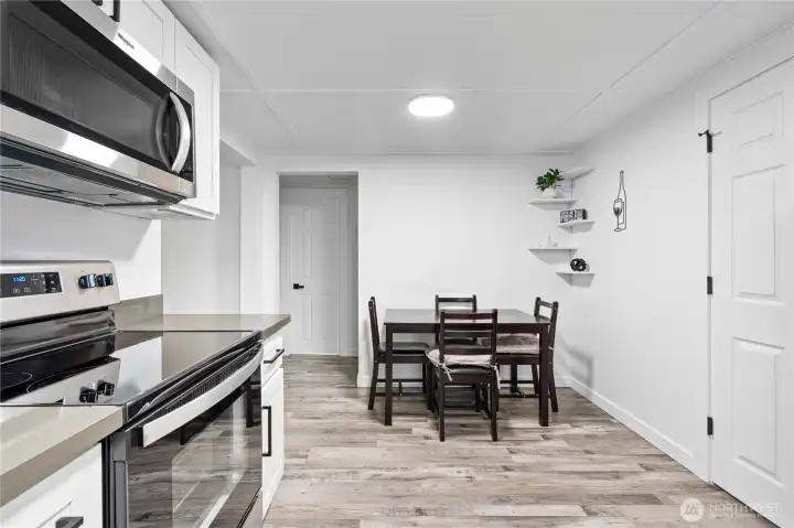 Kitchen with eat in dining