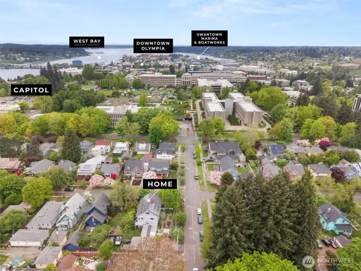 Prime Olympia location near Downtown, Capitol Campus, West Bay, and Swantown Marina.
