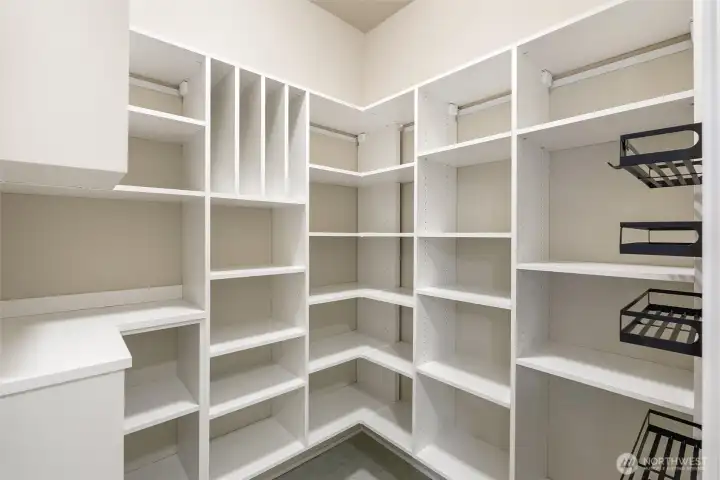 Entryway pantry/walk-in storage closet (a rare Point Edwards find!)