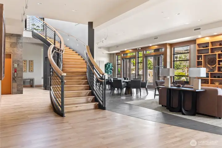 Charter Club community space features a kitchen, theater room, fitness center, pool, pool deck, hot tub, and three guest suites.