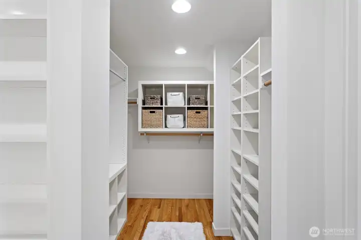 A whole room just for storage with beautiful built-ins. No excuse not to be organized!