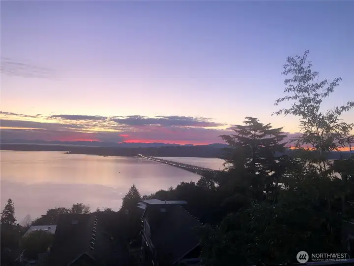 Stunning sunrise views.