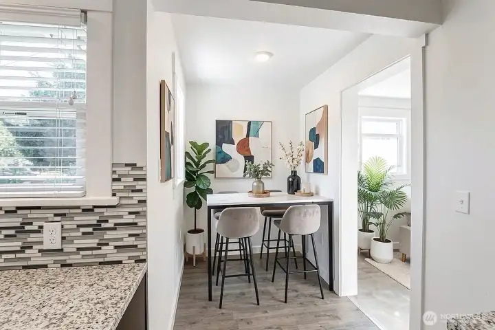 Kitchen nook (virtually staged)