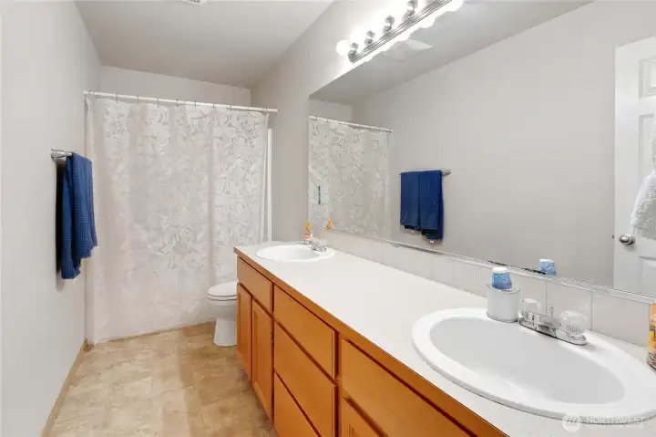 One of the two FULL bathrooms
