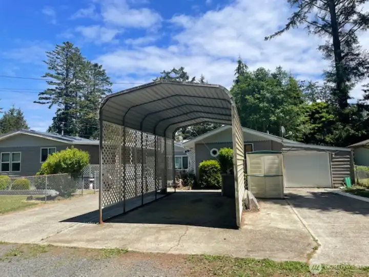 Covered RV Parking and garage Covered RV Parking and garage