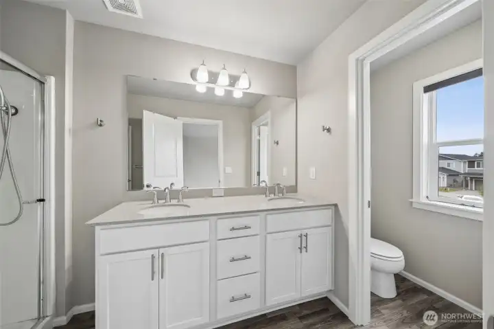 Primary bath with double sinks