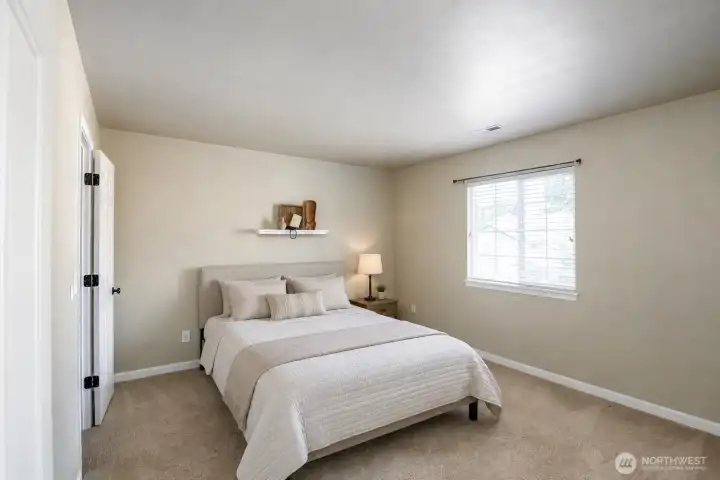 Wonderfully sized rooms, this one with a walk-in closet.