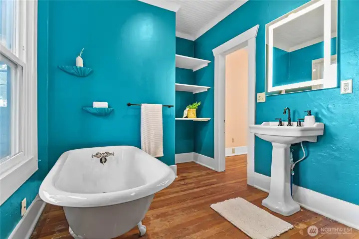 Master bath with clawfoot tub Master bath with clawfoot tub