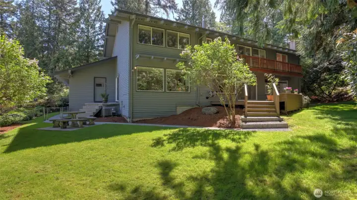 Large and Private backyard. Large and Private backyard.