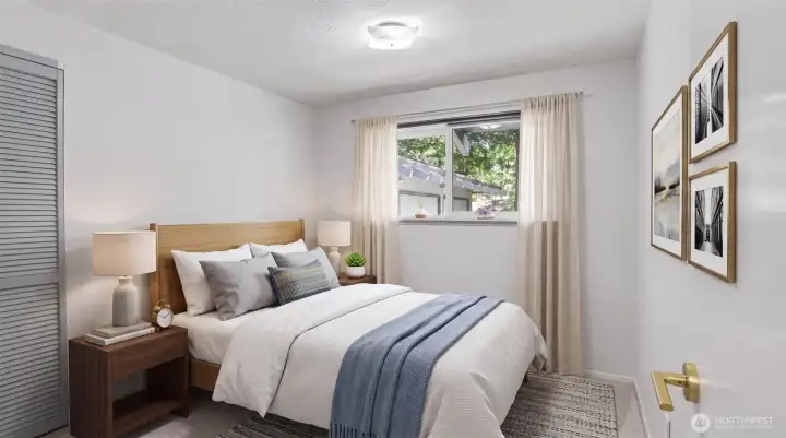 Bedroom on main floor. Bedroom on main floor.