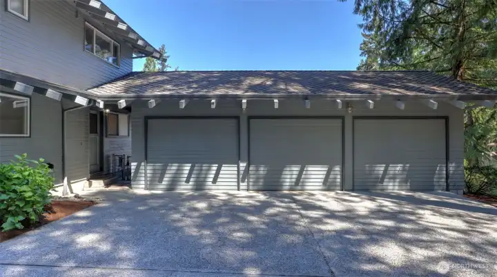 Three car wide garage Three car wide garage