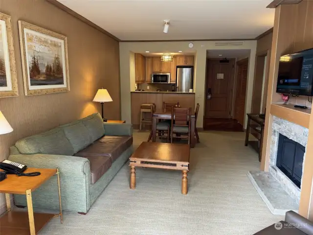 Great room with pullout couch