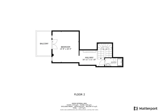 Floor plan upper level.