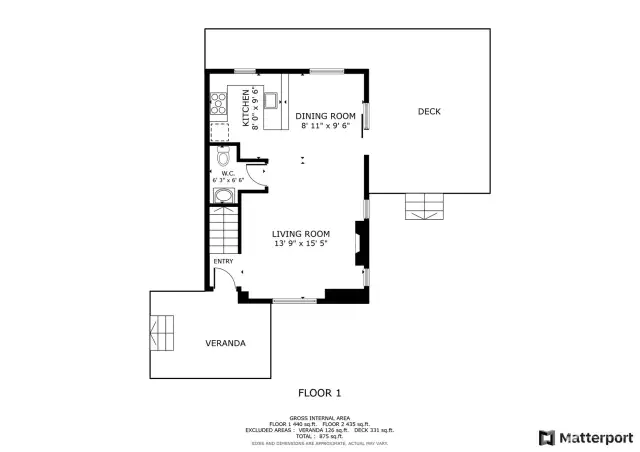 Floor plan from a similar unit.