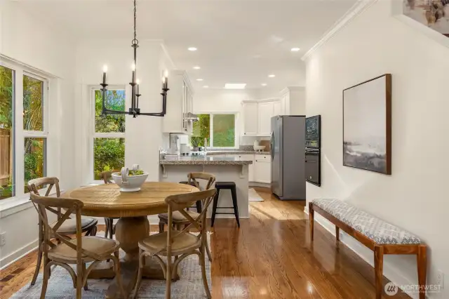 The eat-in dining space off the kitchen.