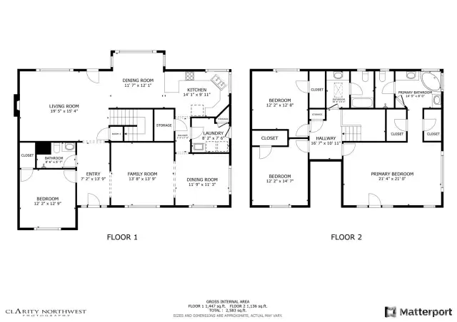 Floor plan of the main house.