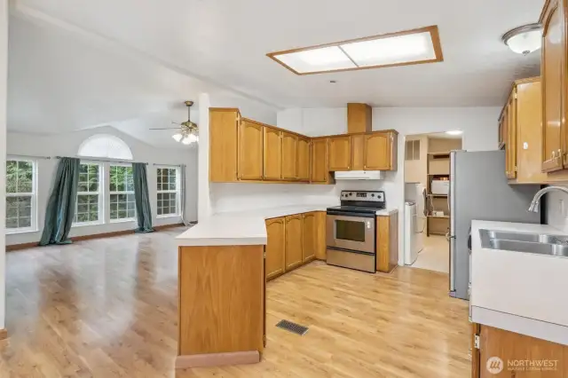 Open concept living/kitchen areas