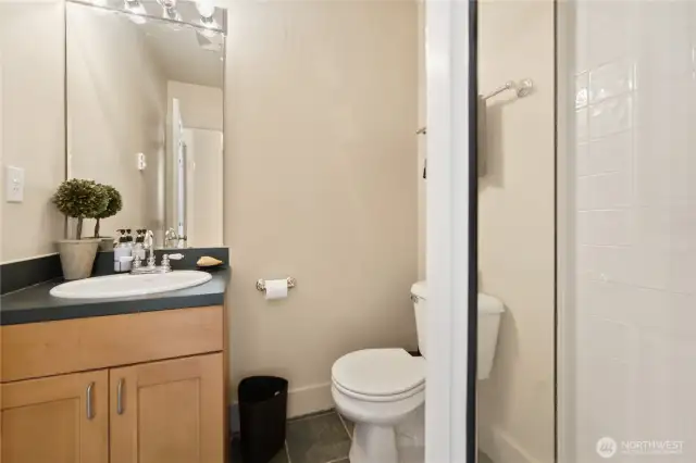 The main floor bathroom.