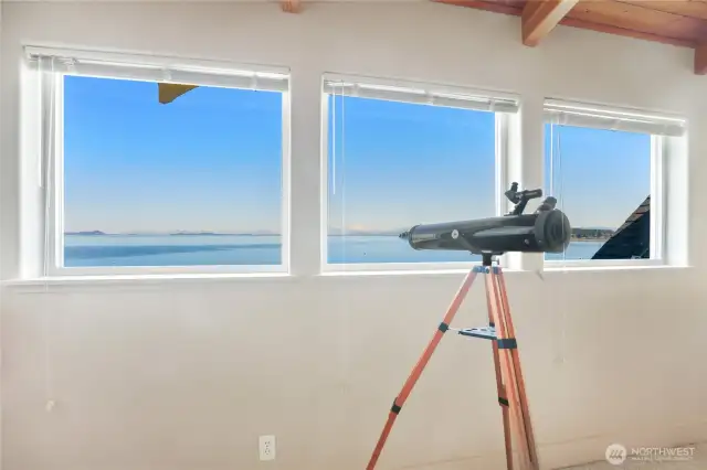 The loft upstairs is excellent bonus space and also has amazing views.
