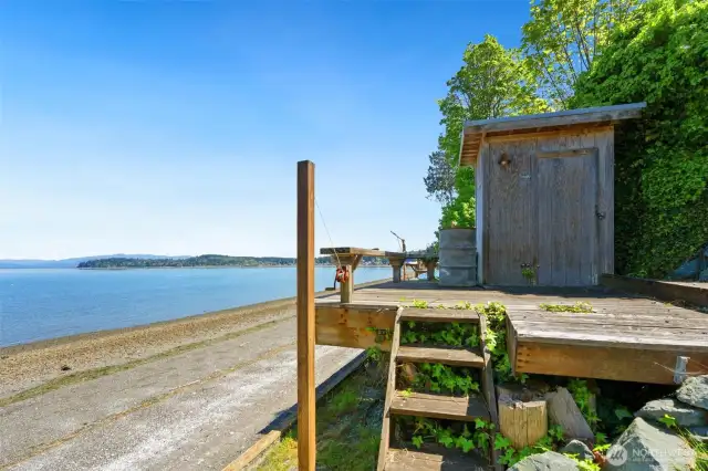 Camano Island is famous for its crabbing and you can go fishing from the privacy of your own backyard.