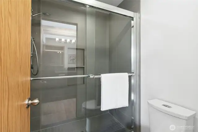 Oversized shower.
