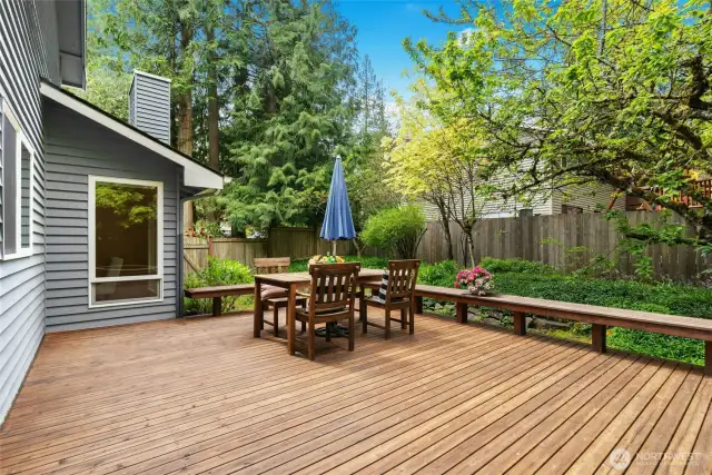 Newer, quality deck with raised seating.