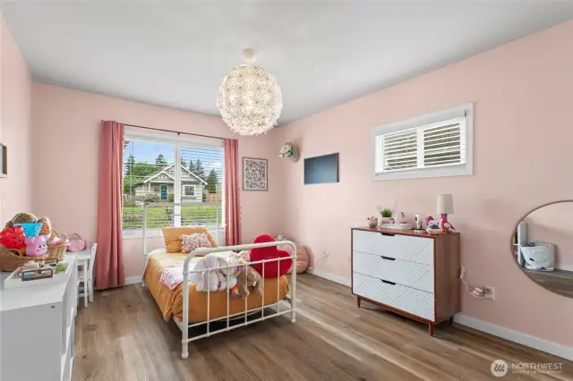 The front bedroom on the main level