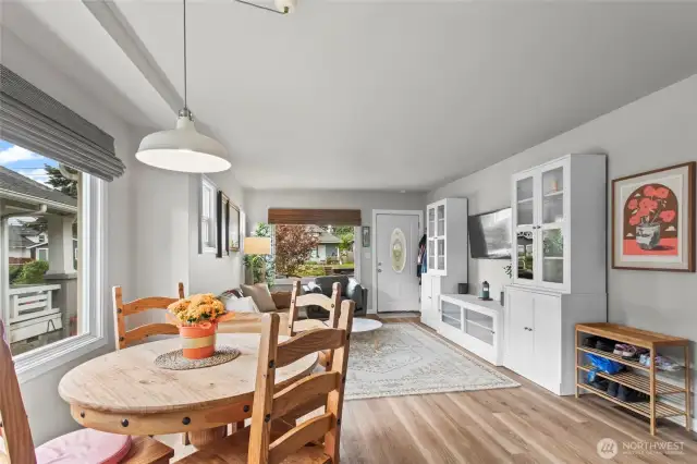 View of the living/dining room from the kitchen