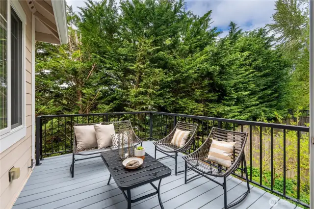 Deck off of kitchen main floor