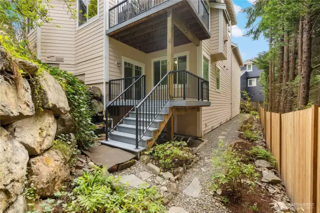 lower deck off of daylight basement