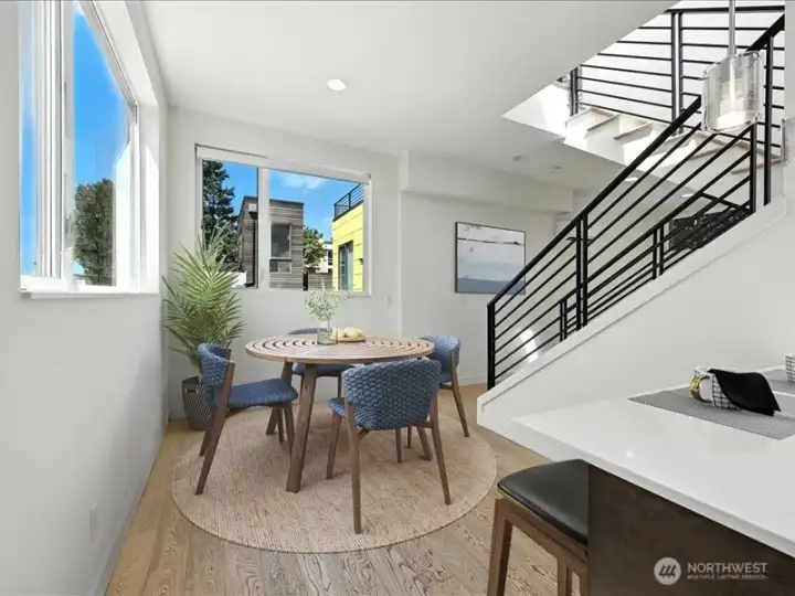 Virtually Staged Dining Area