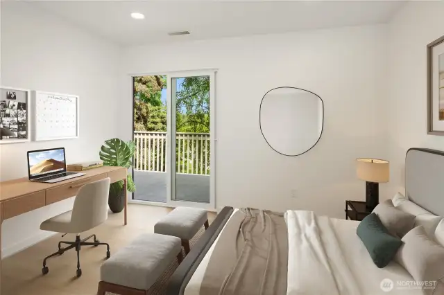 Second room has access to deck