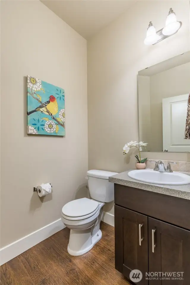 Half bath on the lower level