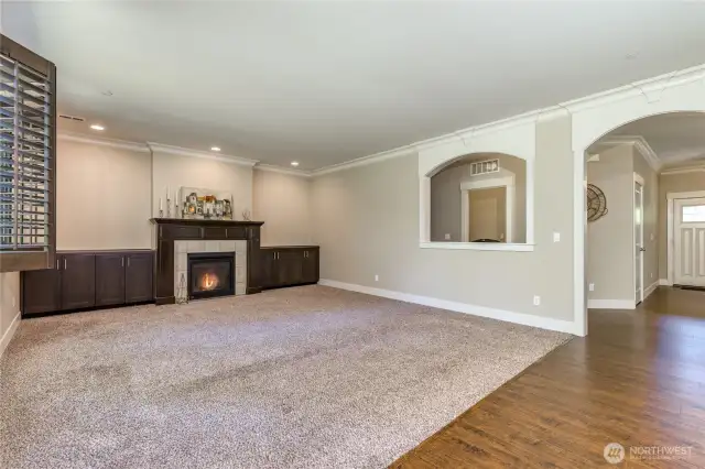 Elegant details throughout the home - arched doorways, crown moulding & classy keystone trim elements