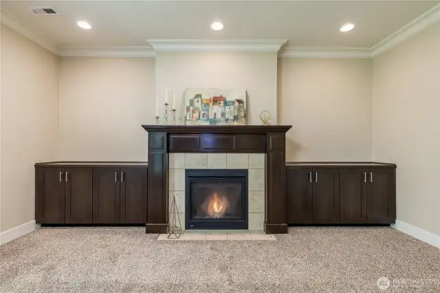 Beautiful gas fireplace