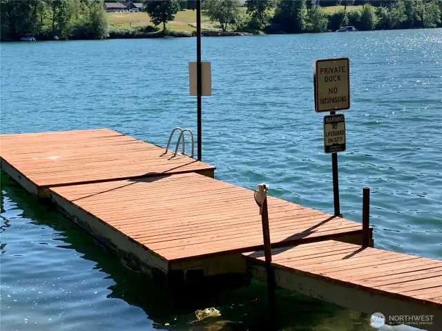 Community swim dock.