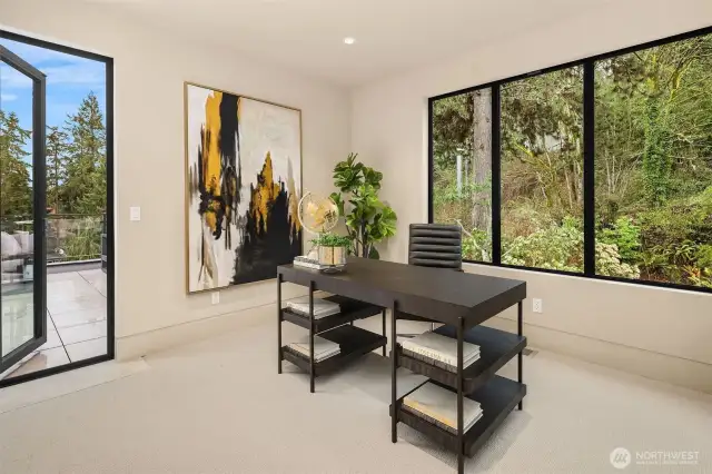 Primary office with private deck suite 4
