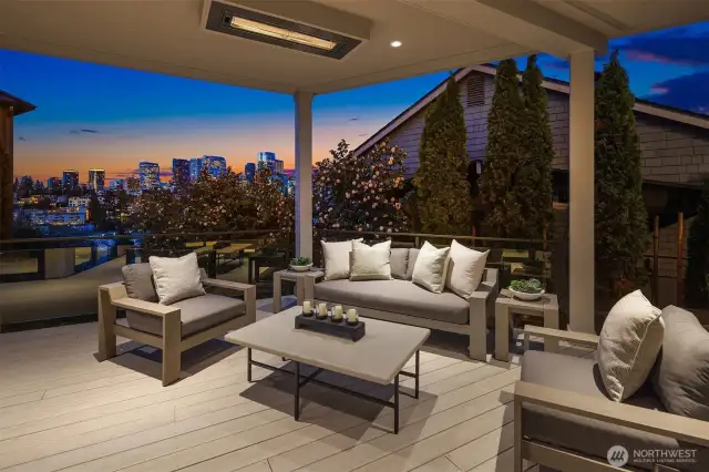 Walk out covered and heated Veranda