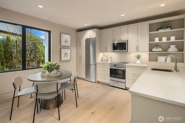 Separate dining space