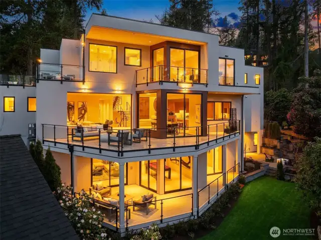 Walk out patios on all 3 levels