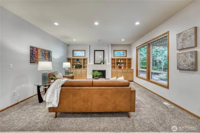 Nice sized family room offering plenty of room for furniture options.