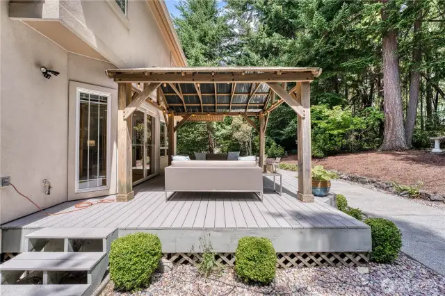 Another view of covered deck.