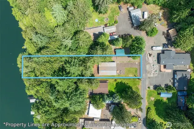 Aerial view of the end of the park