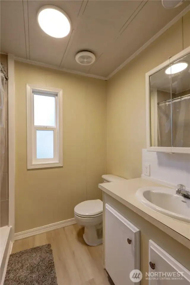 nicely remodeled bath