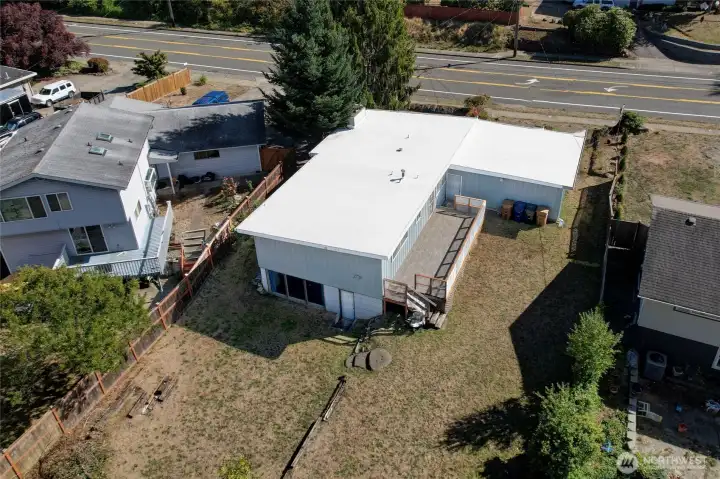 Aerial from back