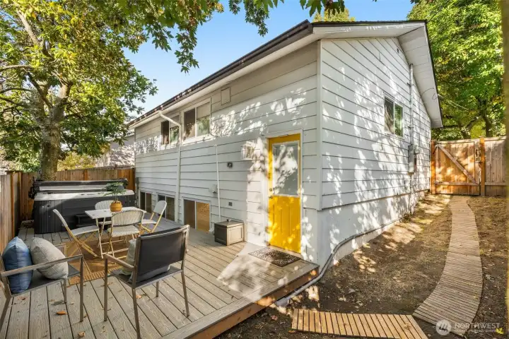 Backyard and back deck
