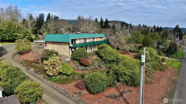 View of Fourplex and grounds.